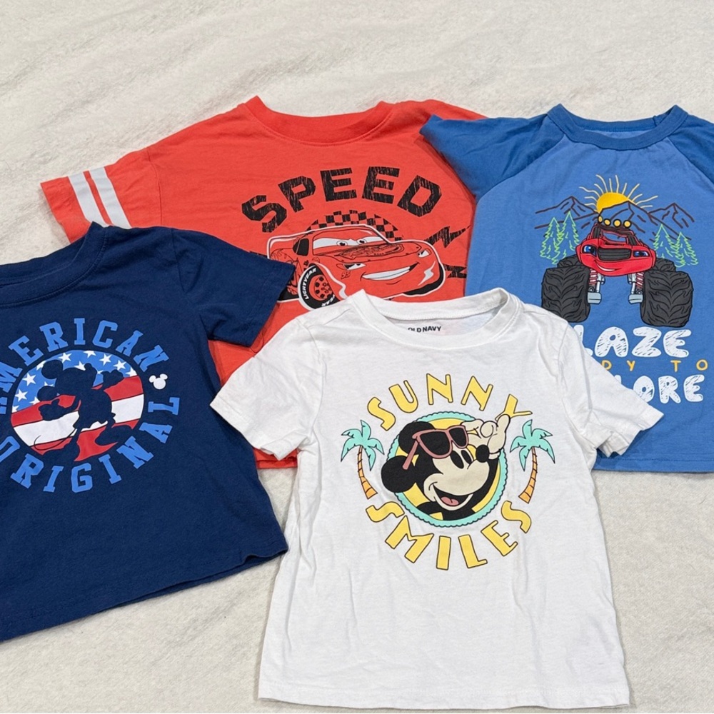 4T Character Bundle- Disney and Blaze TShirts